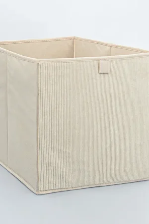 Offre Spéciale Bac de rangement imitation velours crème